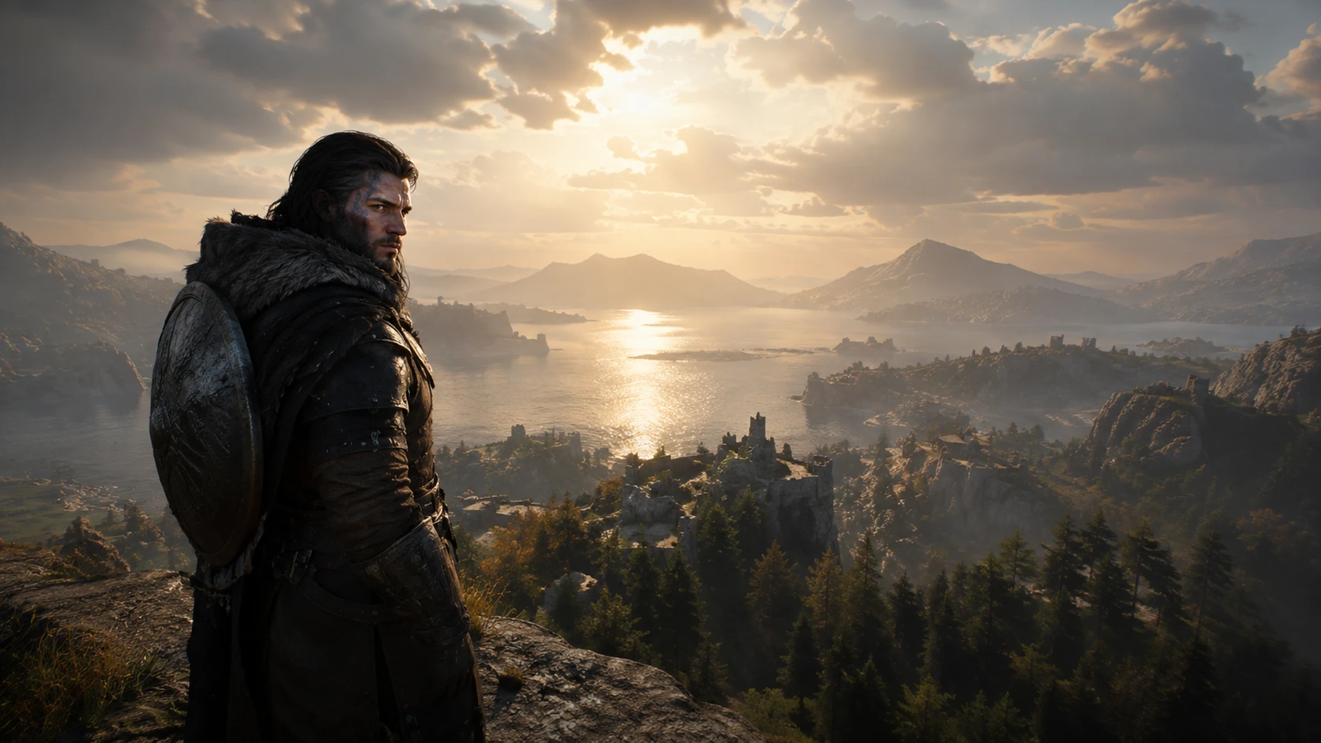 The protagonist and open-world landscape in official Crimson Desert imagery