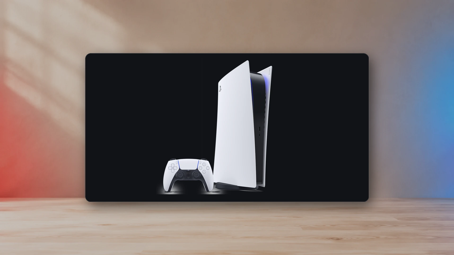 A real PlayStation 5 connected to a modern high-refresh display