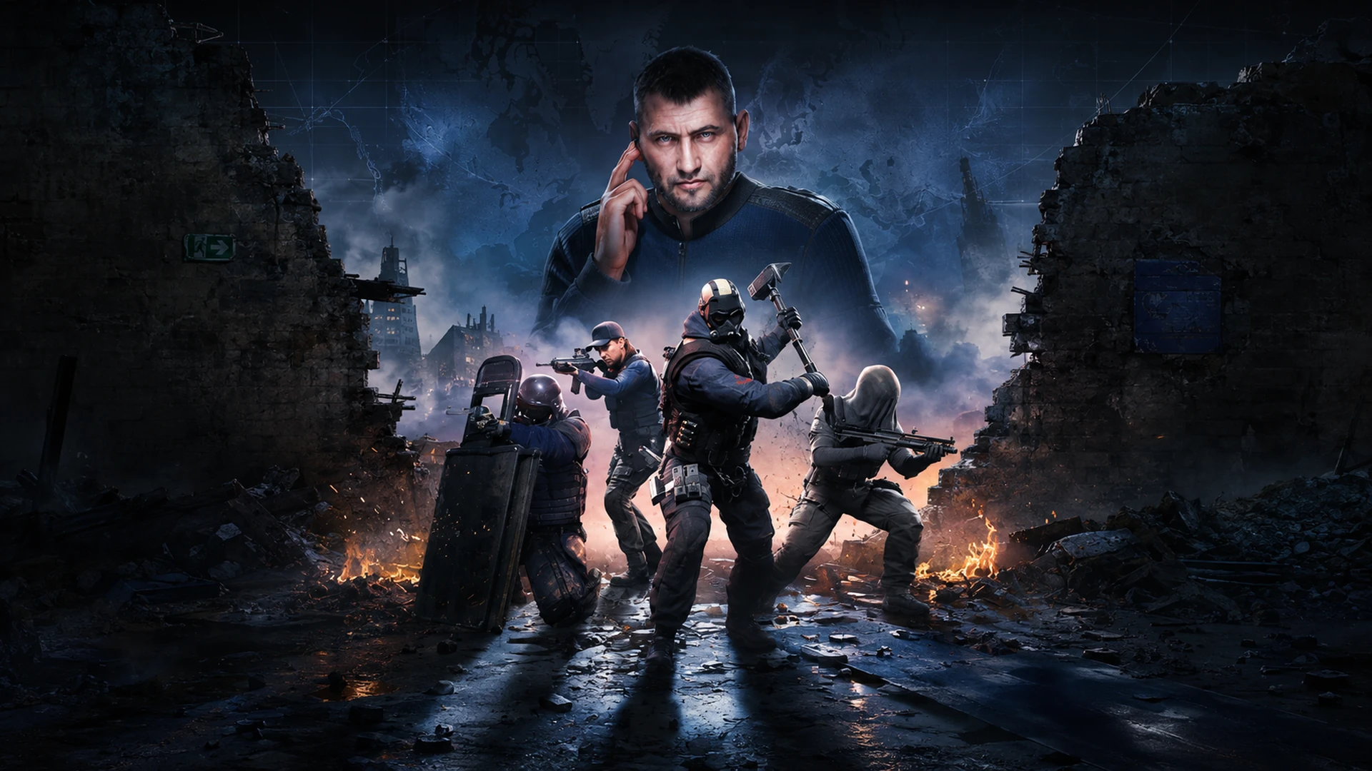 Official Rainbow Six Tactics squad imagery emphasizing turn-based command