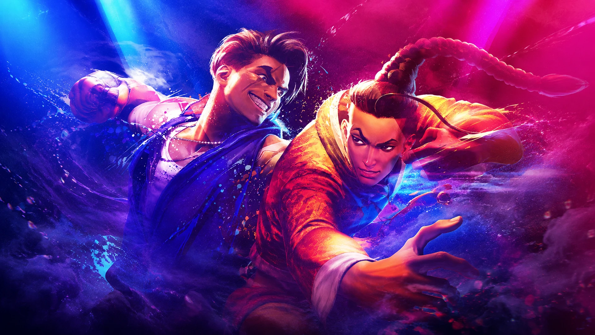 Official Street Fighter 6 fighters in a competitive face-off