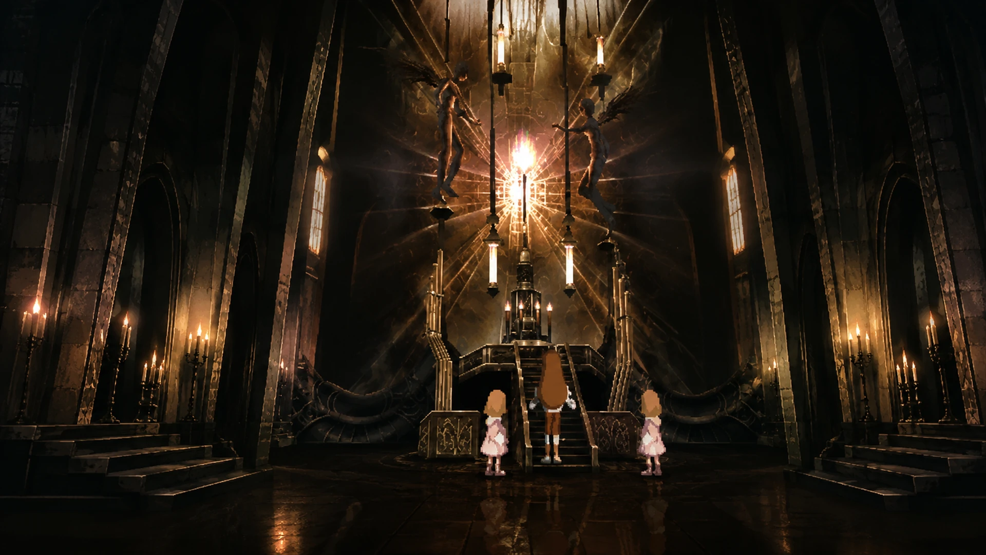 Official Xenogears artwork centered on its science-fiction role-playing identity